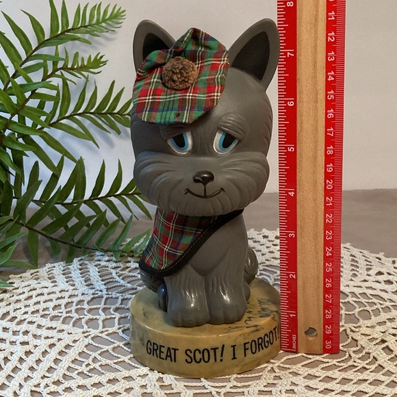Vintage Dakin Scottish Terrier Dressed In Tartan Plaid - Picture 12 of 13